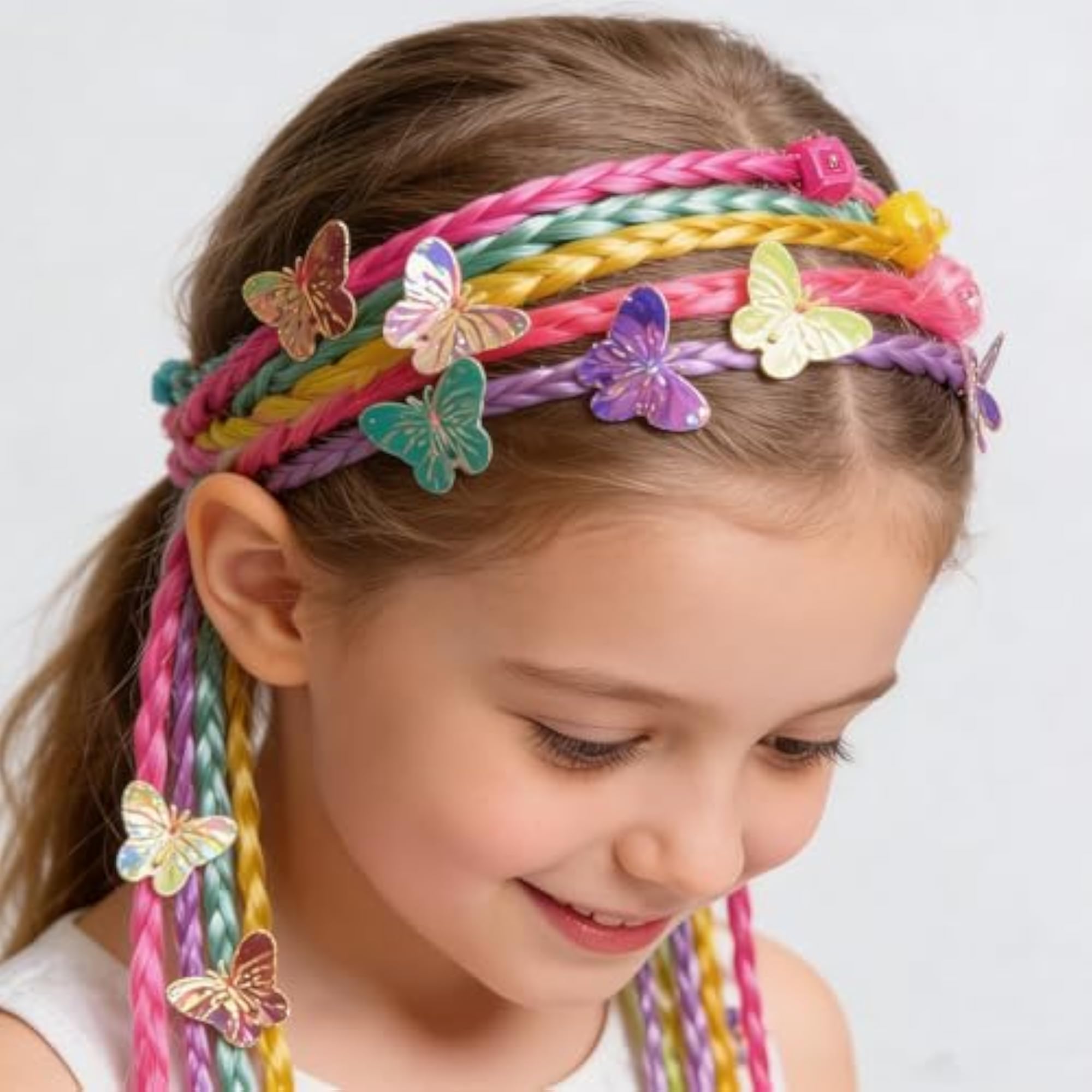 2Pcs Set Hair Clips for Girls, Glitter Butterfly and Star Accessories
